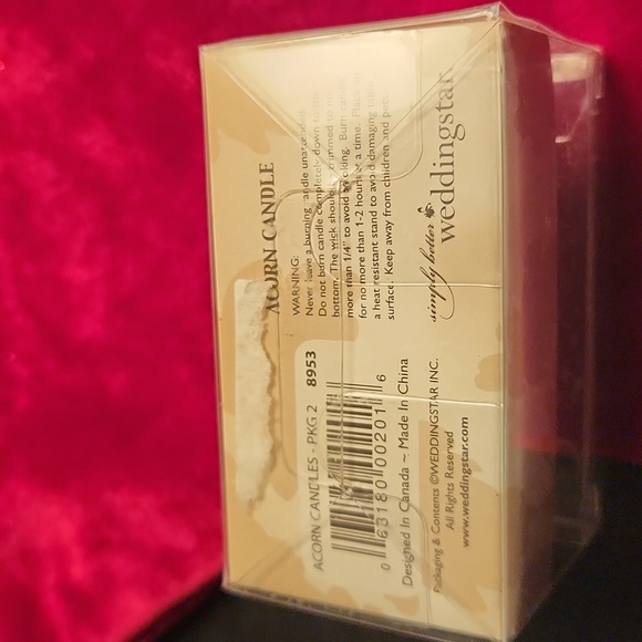 NIB weddingstar " Together forever...that's it in a nutshell" acorn candles. - Picture 3 of 7